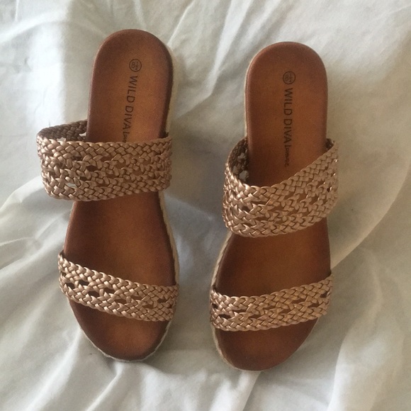 Double Strap Espadrille Flatform - Picture 2 of 8